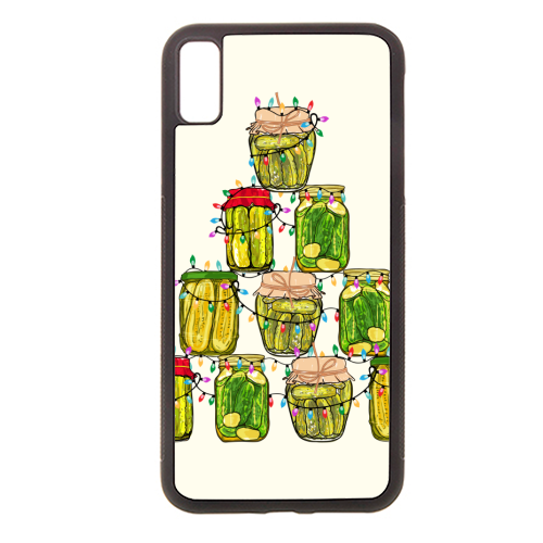 Pickle Jar Christmas Tree with Lights - stylish phone case by EZbie