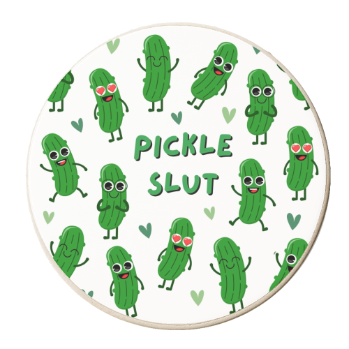 Pickle Slut - personalised beer coaster by Lilly Rose