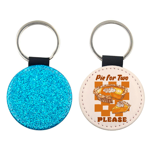 Pie for Two Vintage Dessert Illustration - keyring by EZbie