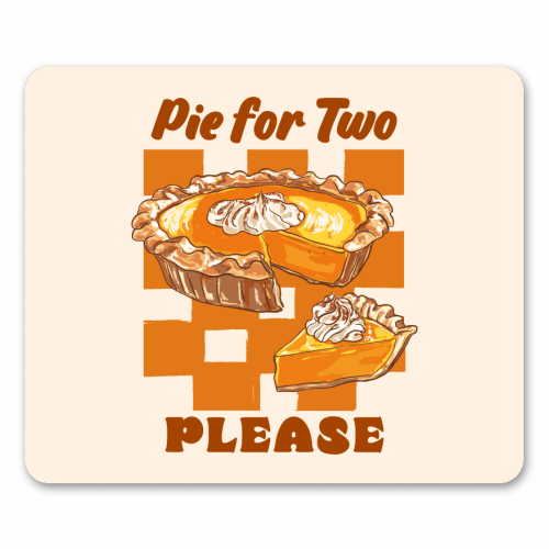 Pie for Two Vintage Dessert Illustration - mouse mat by EZbie