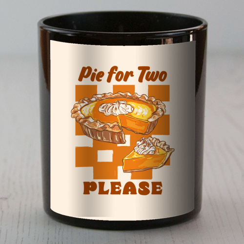 Pie for Two Vintage Dessert Illustration - scented candle by EZbie