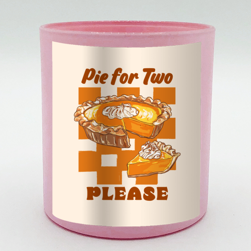Pie for Two Vintage Dessert Illustration - scented candle by EZbie