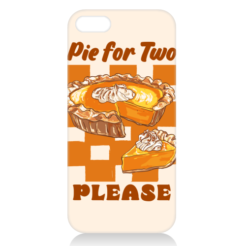 Pie for Two Vintage Dessert Illustration - unique phone case by EZbie