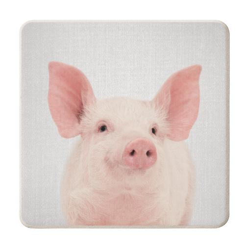 Pig - personalised beer coaster by Gal Design