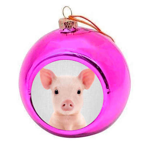 Piglet - Colorful - colourful christmas bauble by Gal Design