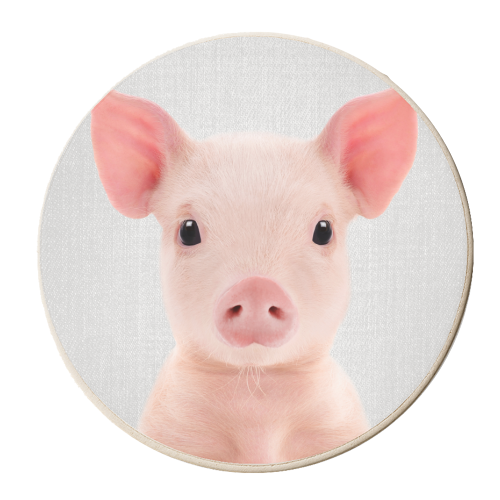 Piglet - Colorful - personalised beer coaster by Gal Design