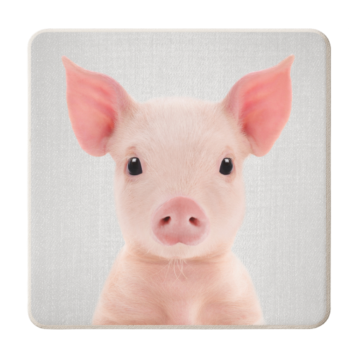 Piglet - Colorful - personalised beer coaster by Gal Design