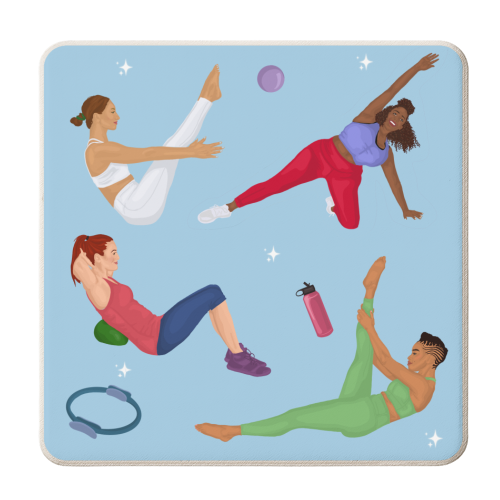 Pilates Ladies - In My Pilates Era - personalised beer coaster by By Rosybum
