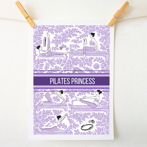 PILATES PRINCESS - A1 - A4 art print by Lilly Rose