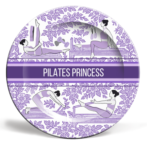 PILATES PRINCESS - ceramic dinner plate by Lilly Rose