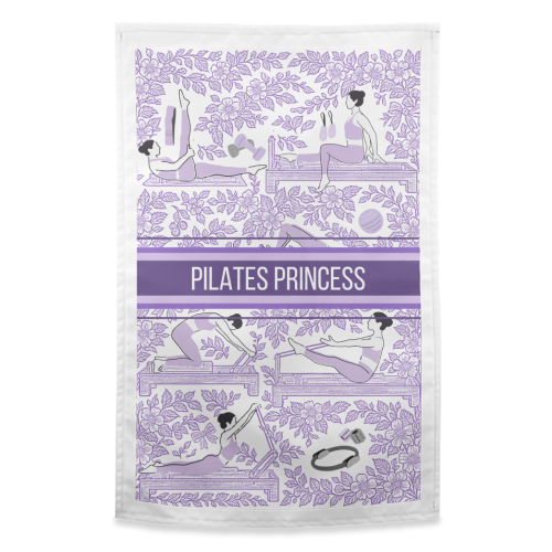 PILATES PRINCESS - funny tea towel by Lilly Rose