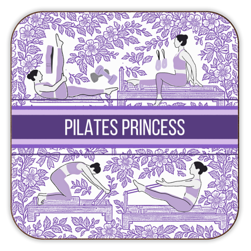 PILATES PRINCESS - personalised beer coaster by Lilly Rose