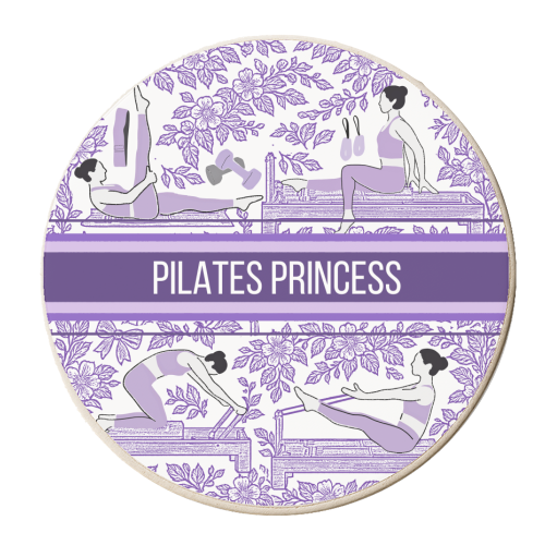 PILATES PRINCESS - personalised beer coaster by Lilly Rose