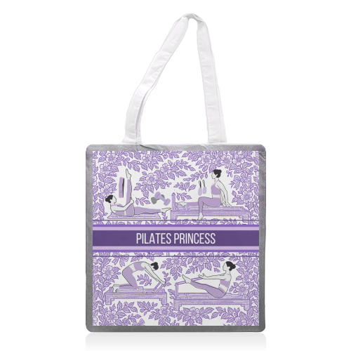 PILATES PRINCESS - printed canvas tote bag by Lilly Rose