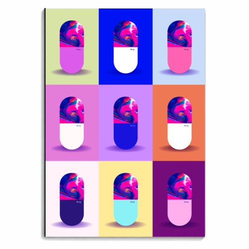 Pills Pills Pills - personalised A4, A5, A6 notebook by OhMC! Designs