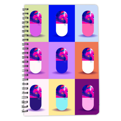 Pills Pills Pills - personalised A4, A5, A6 notebook by OhMC! Designs
