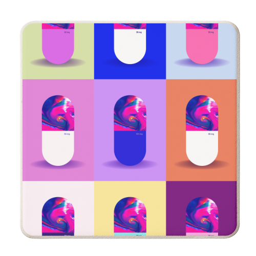 Pills Pills Pills - personalised beer coaster by OhMC! Designs