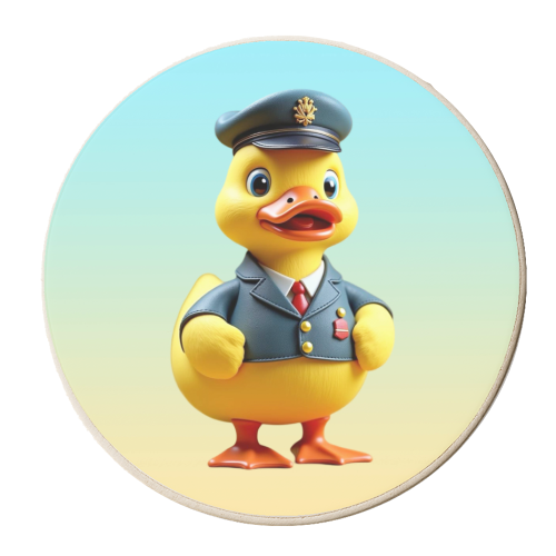 Pilot Duck - personalised beer coaster by Ms Doodle