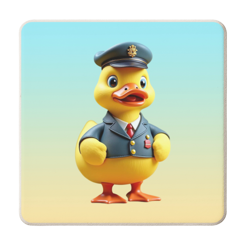 Pilot Duck - personalised beer coaster by Ms Doodle