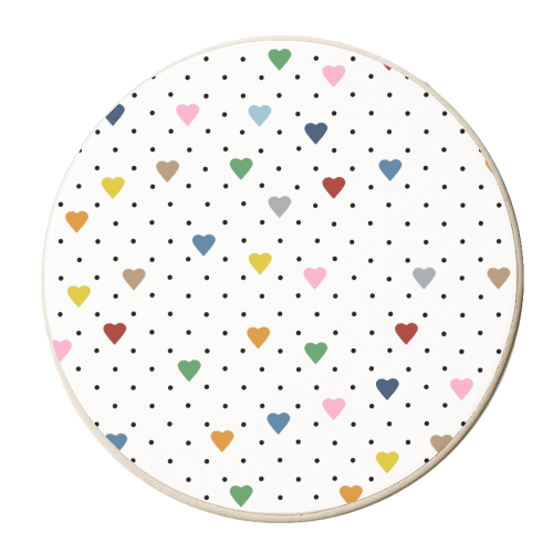 Pin Point Hearts   - personalised beer coaster by Emeline Tate
