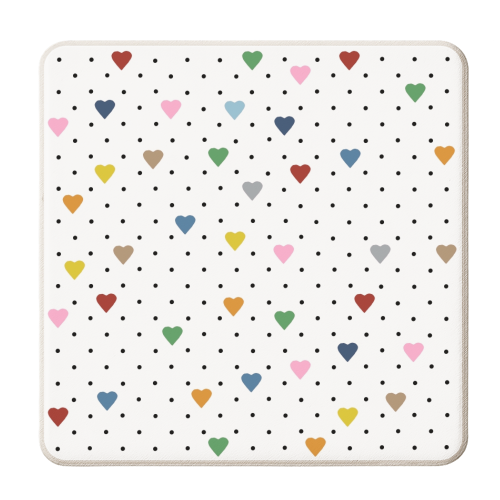 Pin Point Hearts   - personalised beer coaster by Emeline Tate