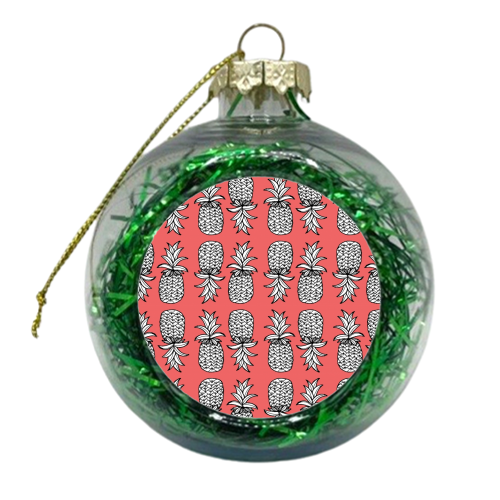 Pineapple - xmas bauble by Yazmin Brooks