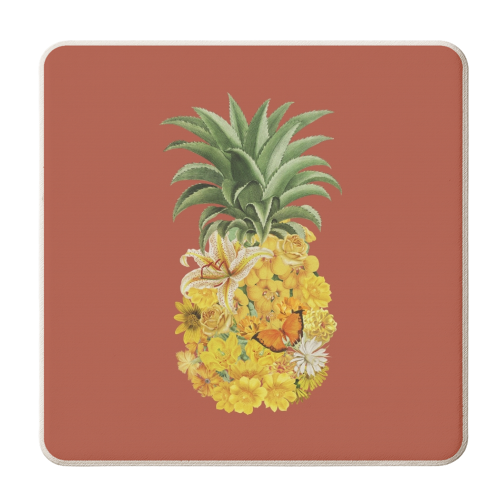 Pineapple Floral - personalised beer coaster by Frida Floral Studio