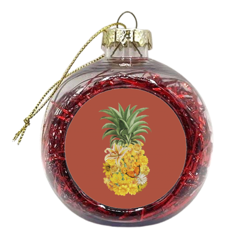 Pineapple Floral - xmas bauble by Frida Floral Studio