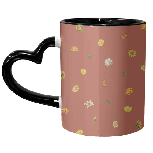 Pineapple Floral - unique mug by Frida Floral Studio
