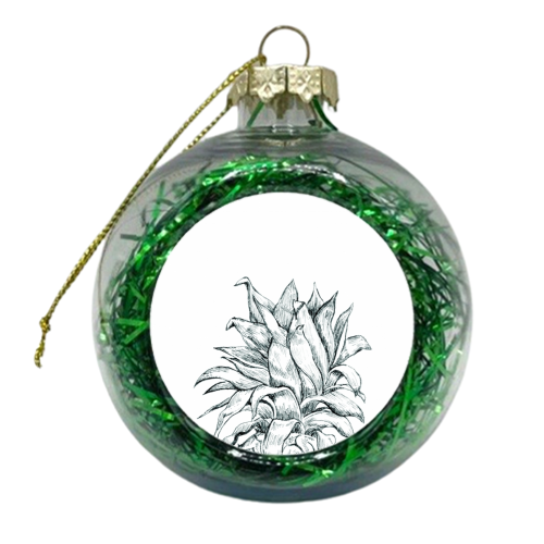 Pineapple Illustration - xmas bauble by Catherine Bamber