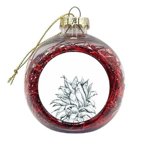 Pineapple Illustration - xmas bauble by Catherine Bamber