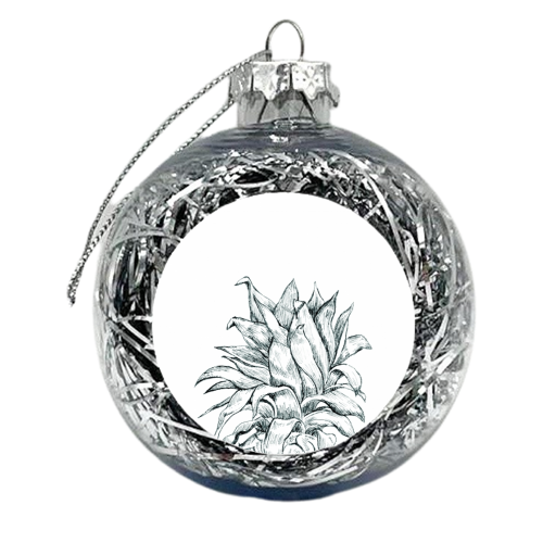 Pineapple Illustration - xmas bauble by Catherine Bamber