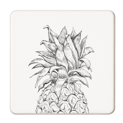 Pineapple Illustration - personalised beer coaster by Catherine Bamber