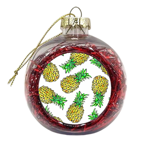 Pineapple My Way - xmas bauble by Cassie Swindlehurst