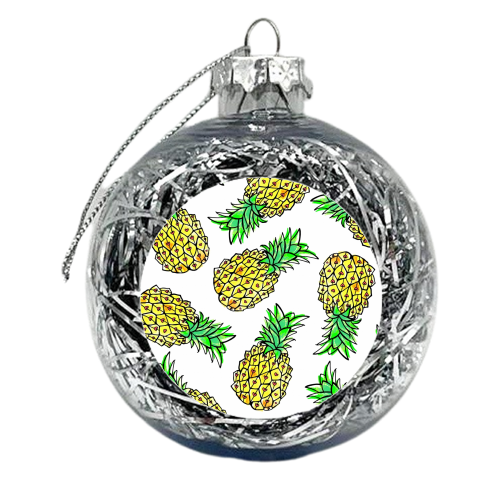 Pineapple My Way - xmas bauble by Cassie Swindlehurst