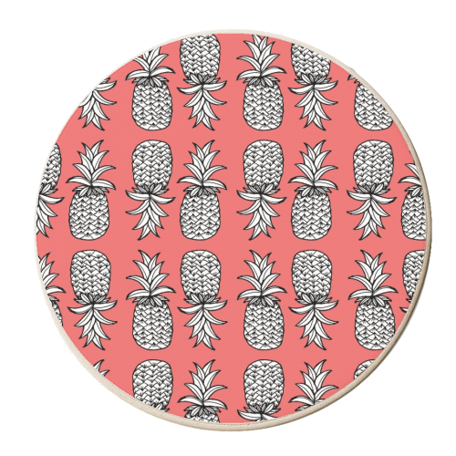 Pineapple - personalised beer coaster by Yazmin Brooks