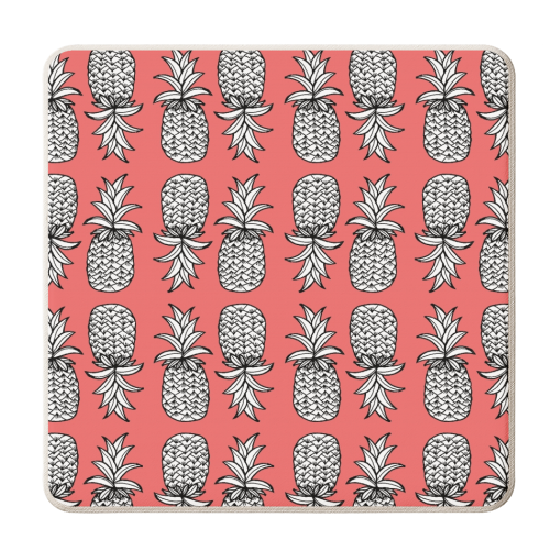 Pineapple - personalised beer coaster by Yazmin Brooks