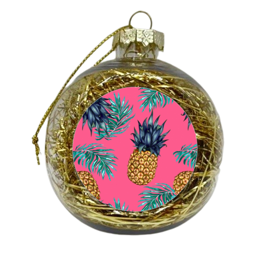 Pineapples - xmas bauble by Charlotte Jade O'Reilly