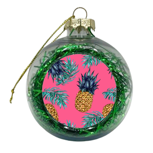Pineapples - xmas bauble by Charlotte Jade O'Reilly