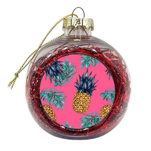 Pineapples - xmas bauble by Charlotte Jade O'Reilly