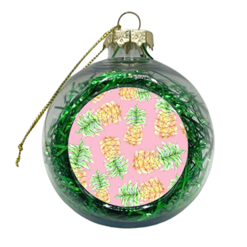 Pineapples - xmas bauble by Diana Sahafe