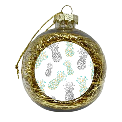 Pineapples - xmas bauble by Michelle Walker