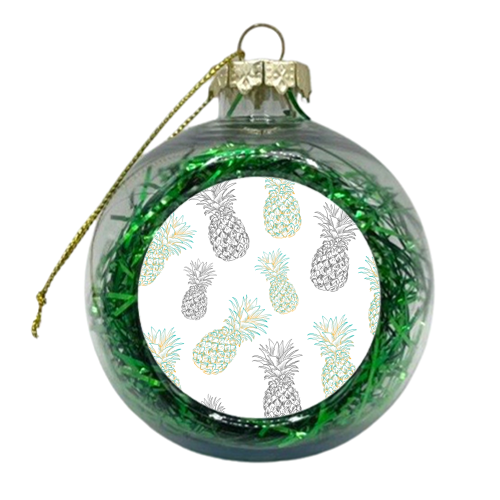 Pineapples - xmas bauble by Michelle Walker
