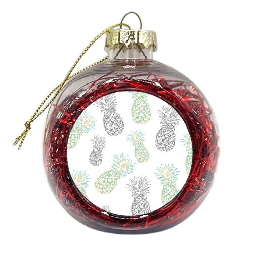 Pineapples - xmas bauble by Michelle Walker