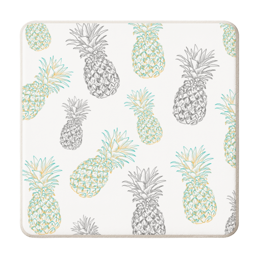 Pineapples - personalised beer coaster by Michelle Walker