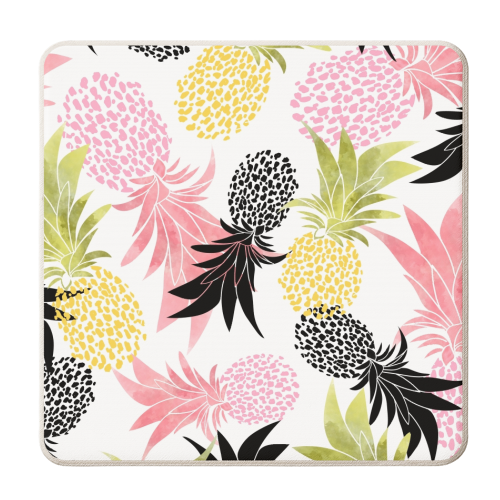 Pineapples - personalised beer coaster by Uma Prabhakar Gokhale