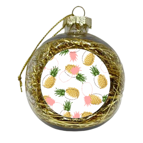 Pineapples & Pine Cones - xmas bauble by Uma Prabhakar Gokhale