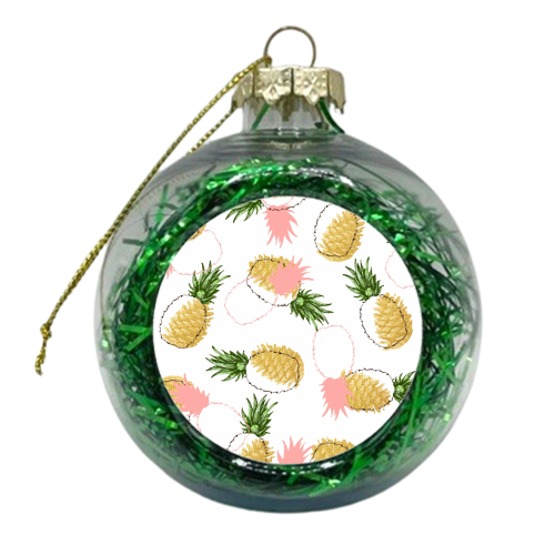Pineapples & Pine Cones - xmas bauble by Uma Prabhakar Gokhale