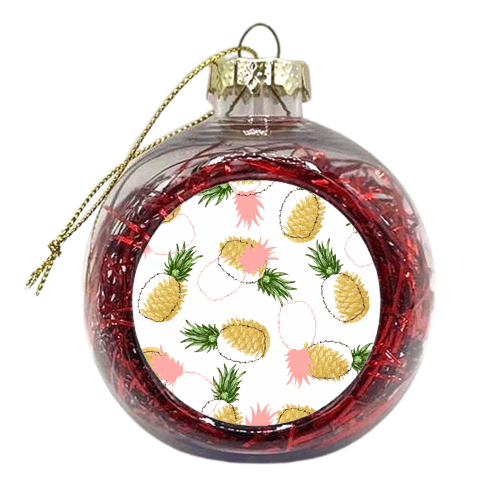 Pineapples & Pine Cones - xmas bauble by Uma Prabhakar Gokhale