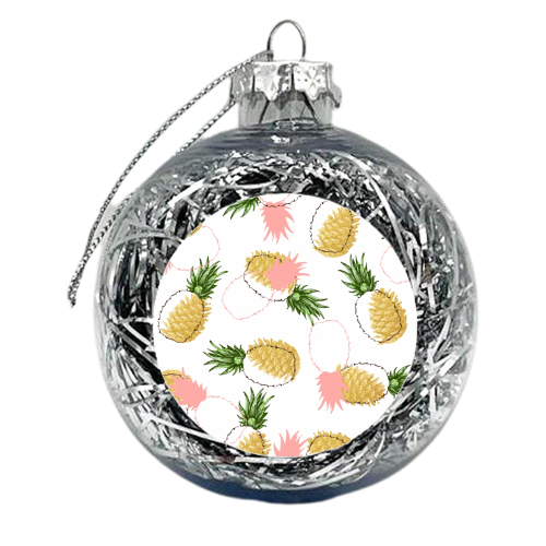 Pineapples & Pine Cones - xmas bauble by Uma Prabhakar Gokhale